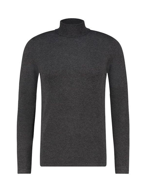 Essential Knit Turtleneck LS Grey