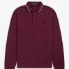 Fred Perry Twin Tipped Polo L/S Aubergine