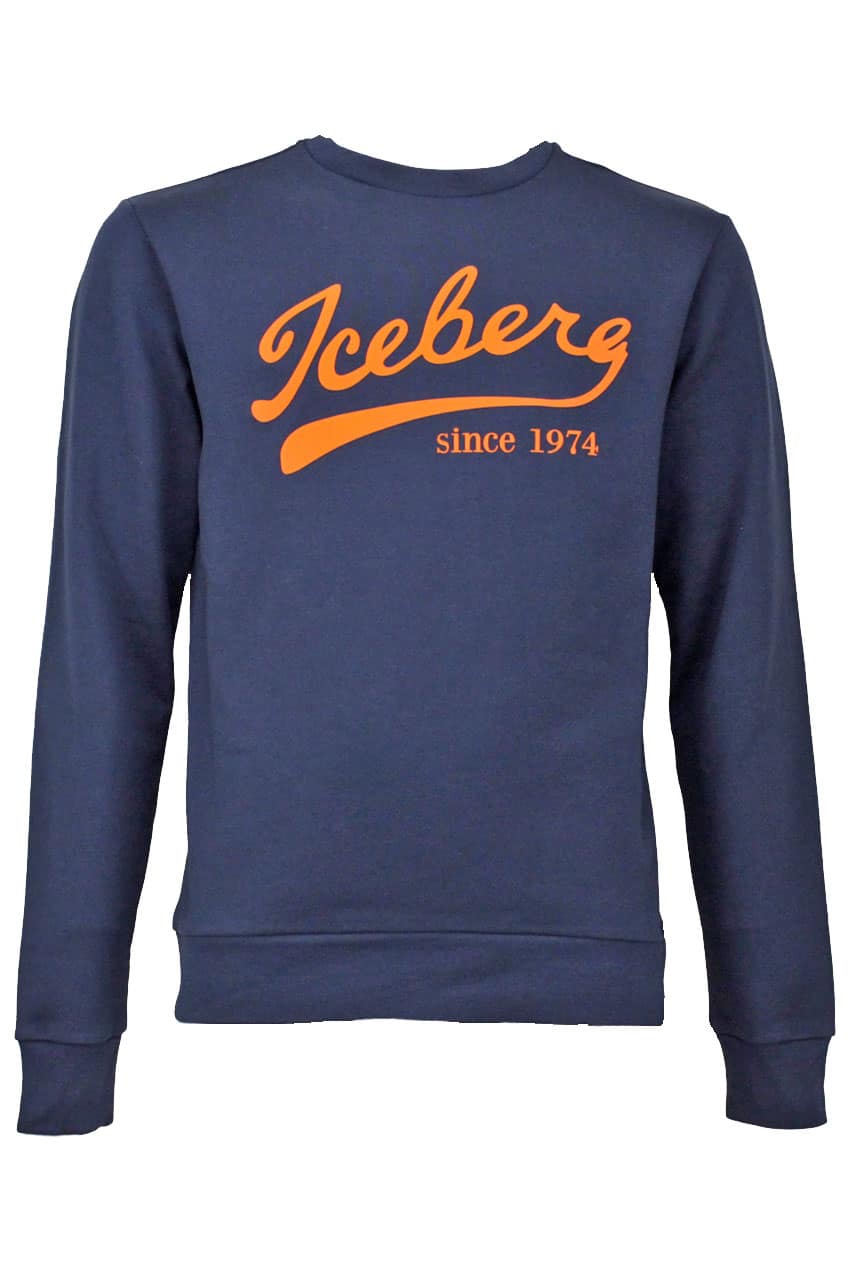 Iceberg Sweater With Logo Navy/Orange