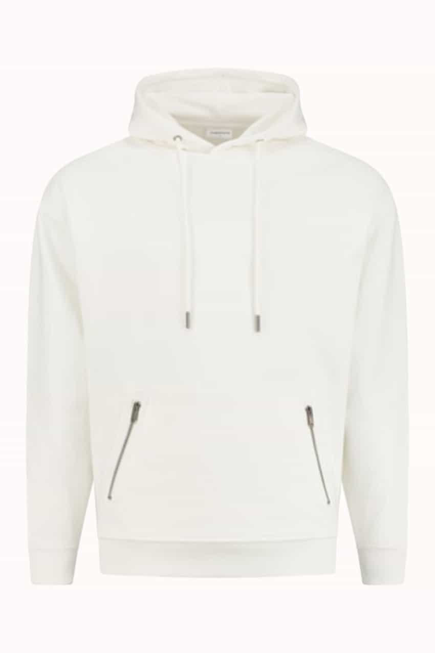 PureWhite Hoodie With Zippers Off White