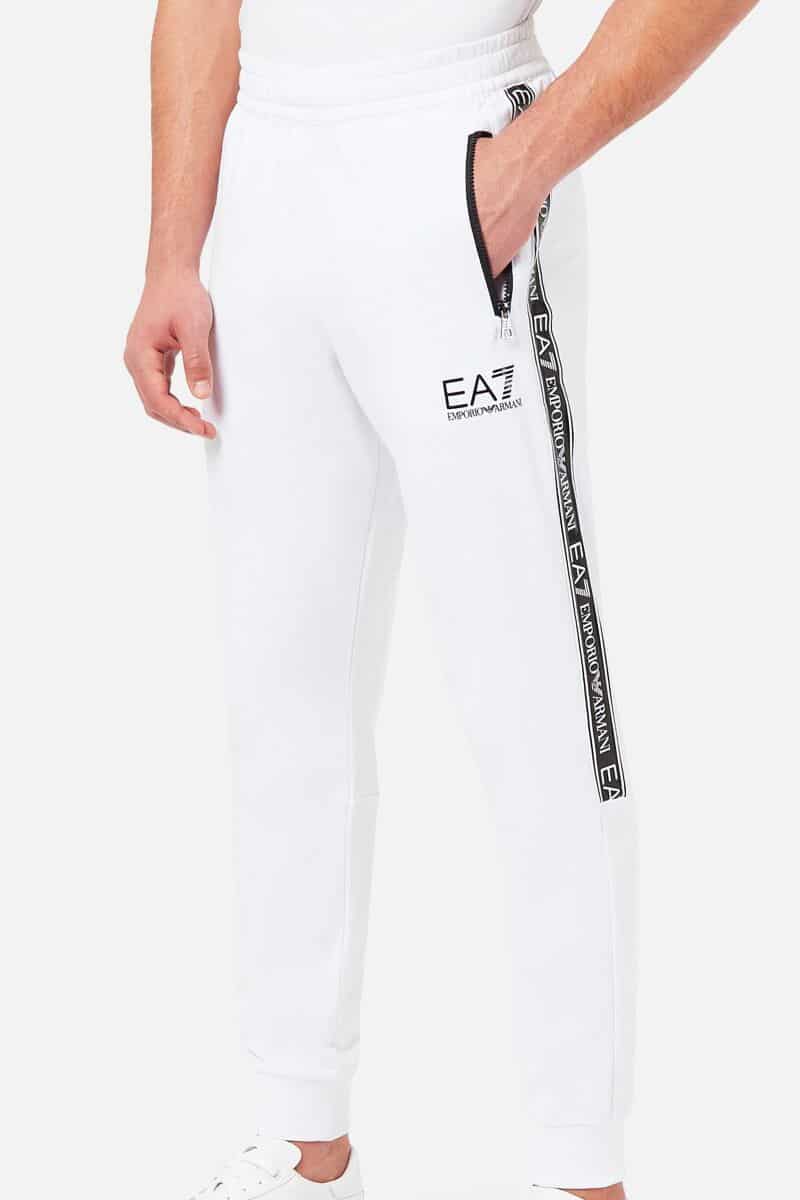 Armani EA7 Trousers With Logotape White