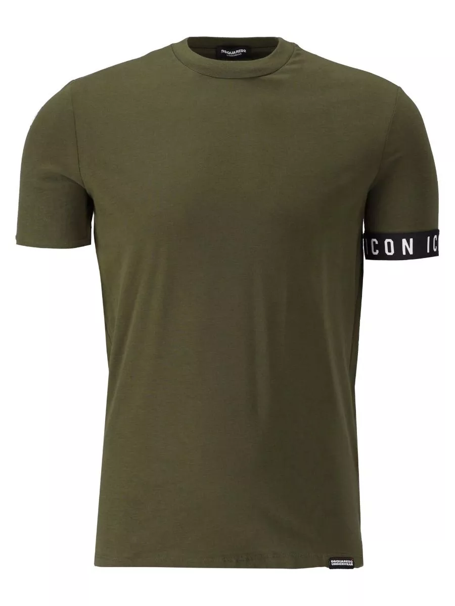 Dsquared2 Round Neck T-Shirt Band Army