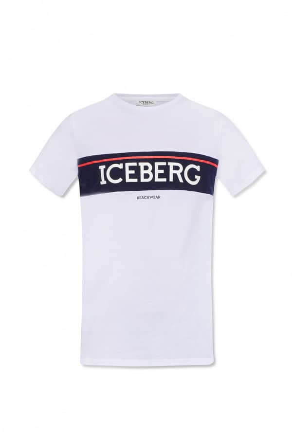 Iceberg T-Shirt Bicolor Logo White