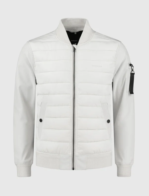 Purewhite Softshell Combo Puffer Jacket Light Grey
