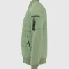 Purewhite Softshell Combo Puffer Jacket Army Green