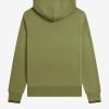 Fred Perry Tipped Hooded Sweatshirt Sage Green
