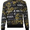 Versace Jeans Couture Print Logo Baroque Sweater Black