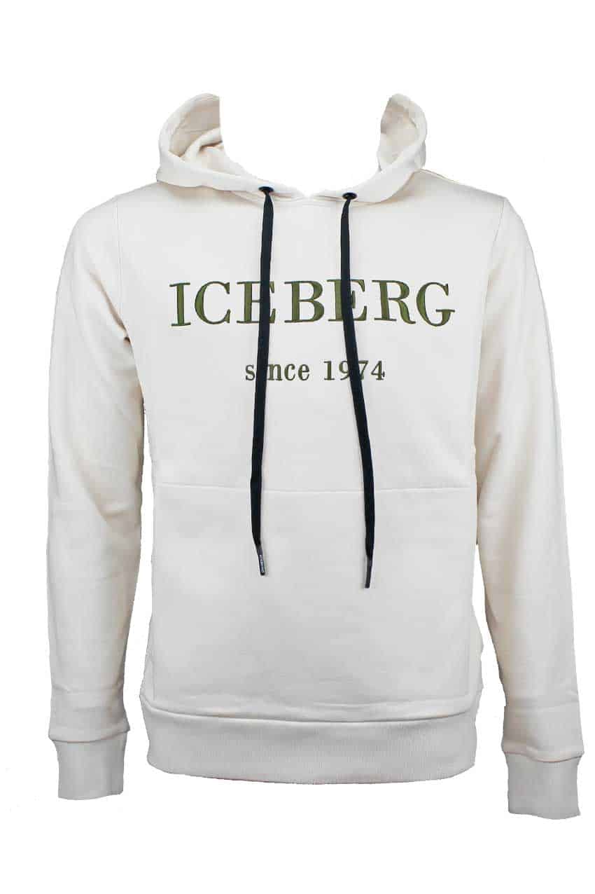 Iceberg Hooded Sweatshirt Logo Cream