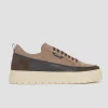 Antony Morato Flint Sneakers In Suede With Leather Details Brown