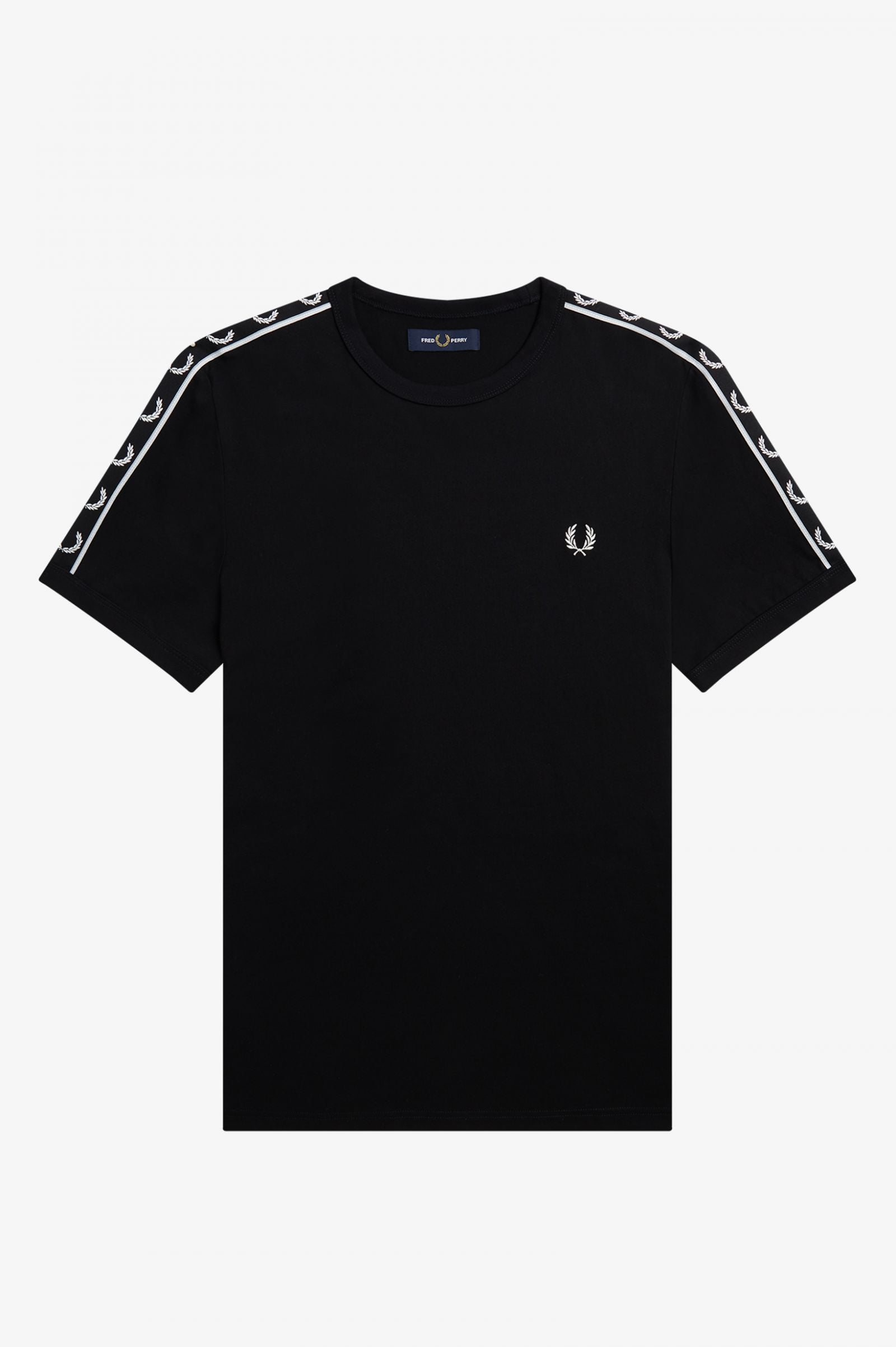 Fred Perry Taped Ringer T-Shirt Contrast Black