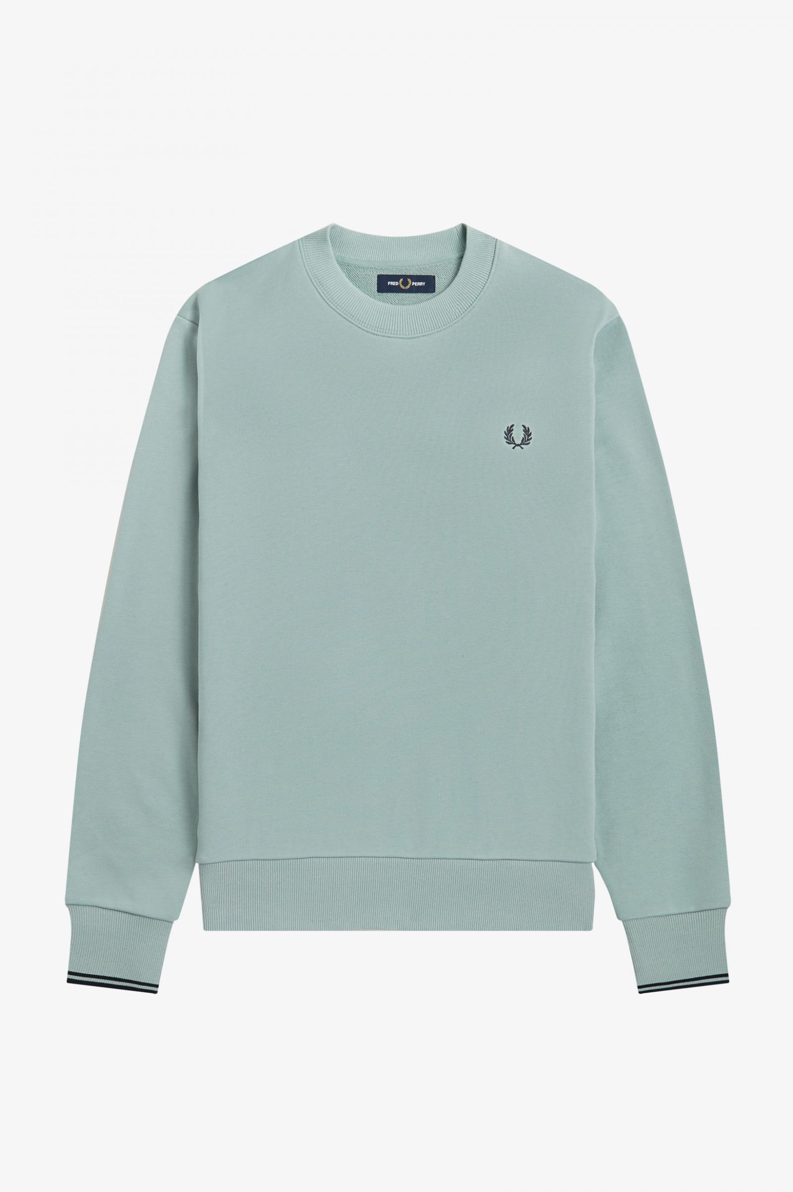 Fred Perry Crew Neck Sweatshirt Silver Blue
