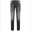 Purewhite Skinny Fit Jeans With A Brown Overdye Denim Dark Blue