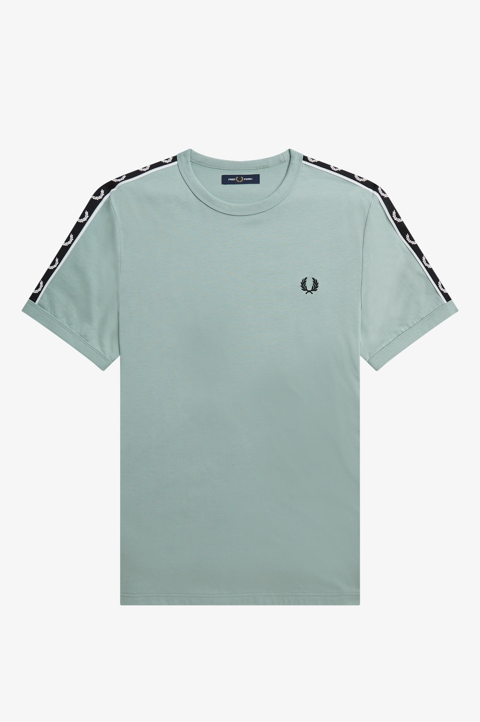 Fred Perry Taped Ringer T-Shirt Silver Blue/Black