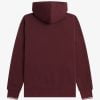 Tipped Hooded Sweatshirt Red