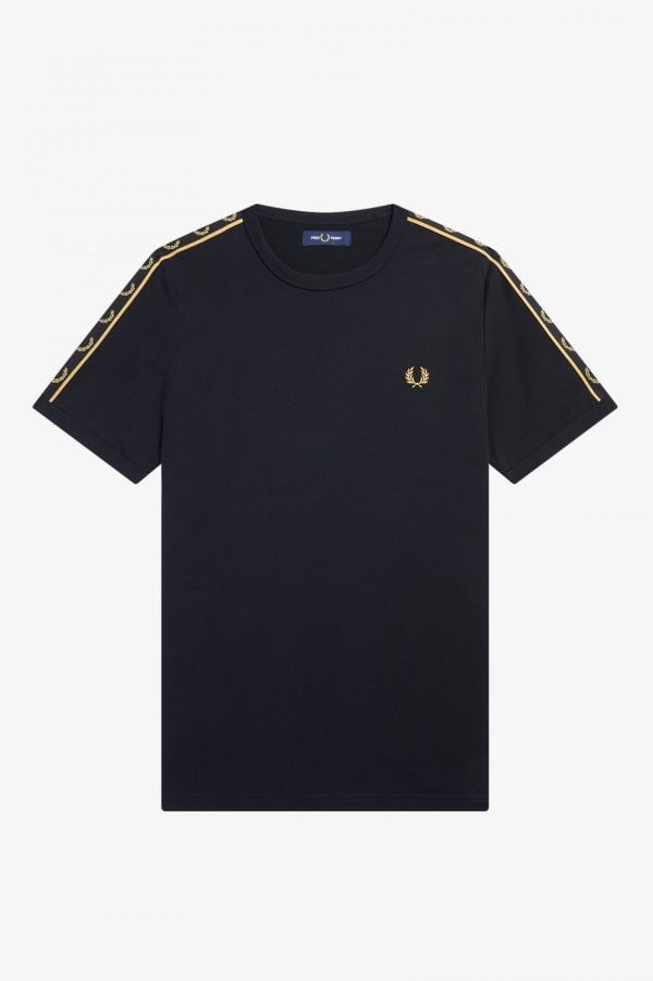 Fred Perry T-Shirt Contrast Tape Ringer Midnight Blue/ Navy
