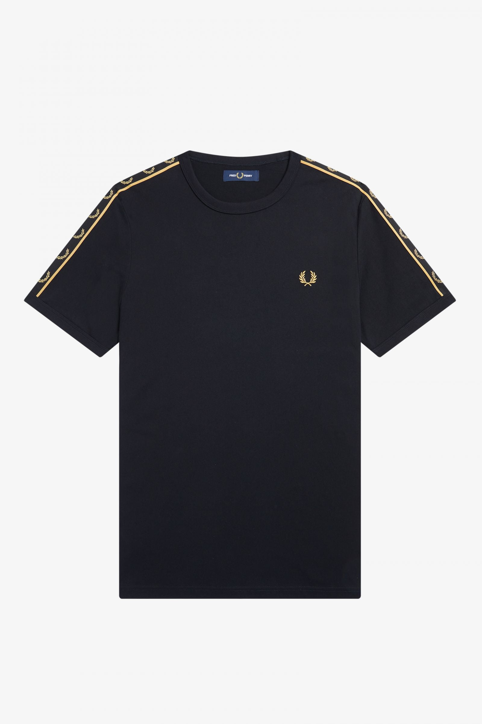 Fred Perry T-Shirt Contrast Tape Ringer Black/Gold