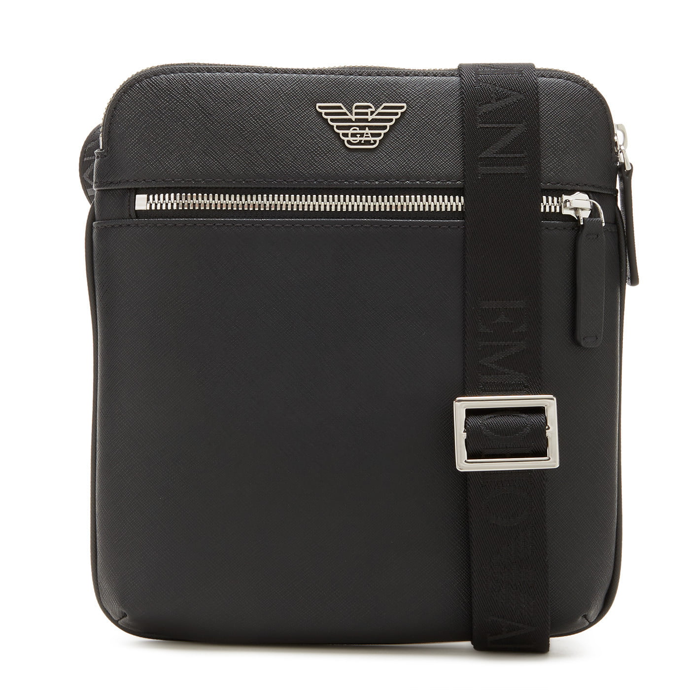 Emporio Armani Flat Messenger Bag Black
