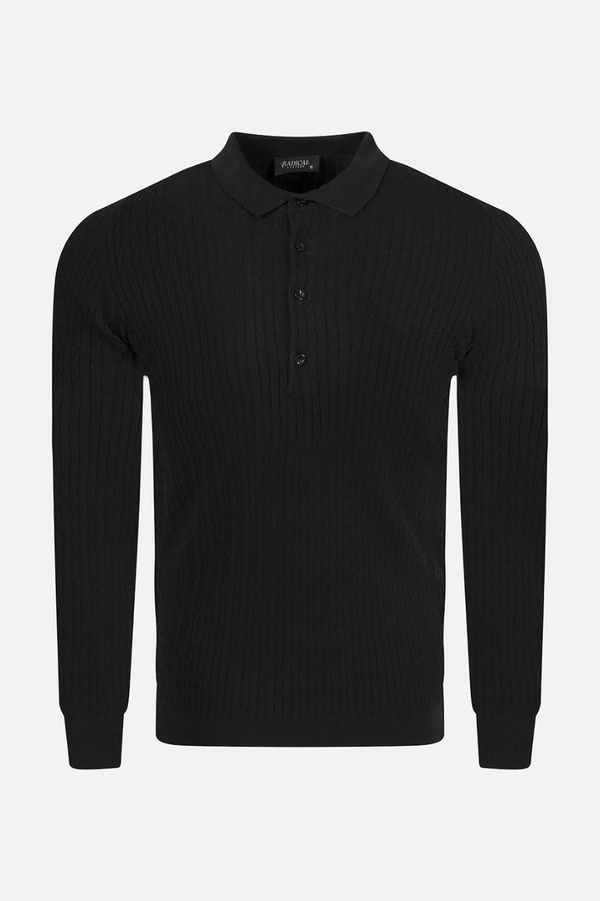 Radical Knit Polo Is Black