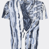 Carlo Colucci C3432-101 Poloshirt Knit Print Blue