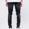 Amicci AMJ2210 Cremano Slim Fit Jeans Ribbed Black
