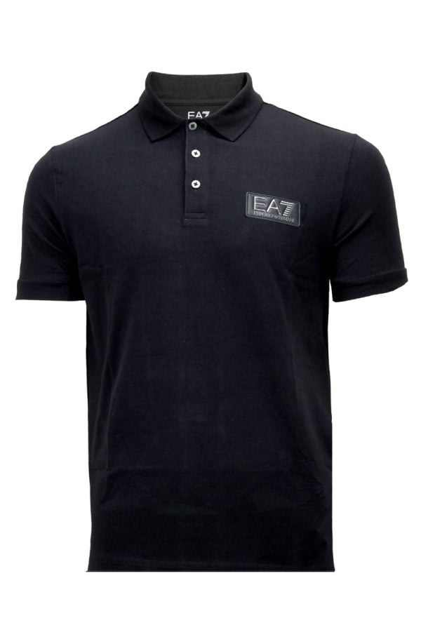 Armani EA7 3RPF78-PJBVZ Men Jersey Polo Shirt Black