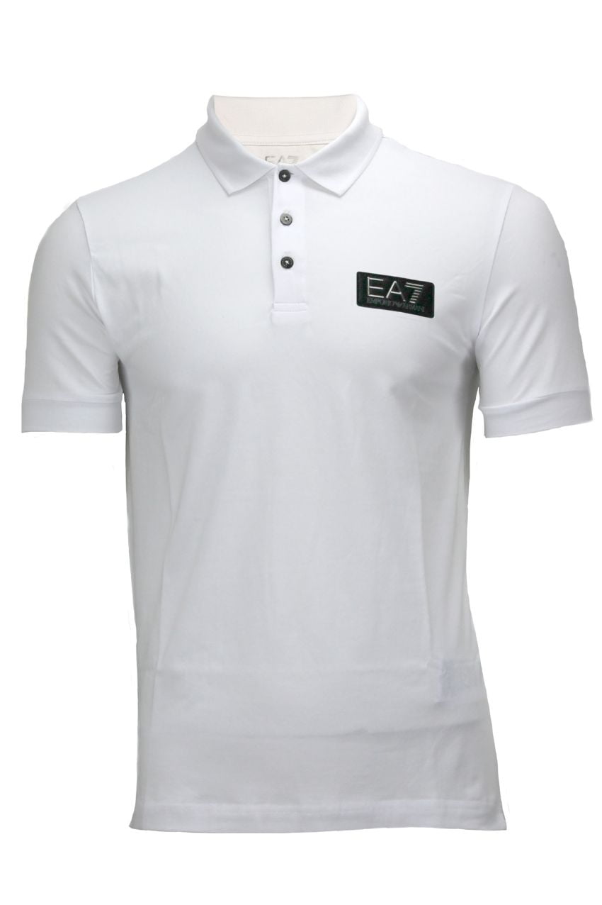 Armani EA7 3RPF78-PJBVZ Man Jersey Polo Shirt White