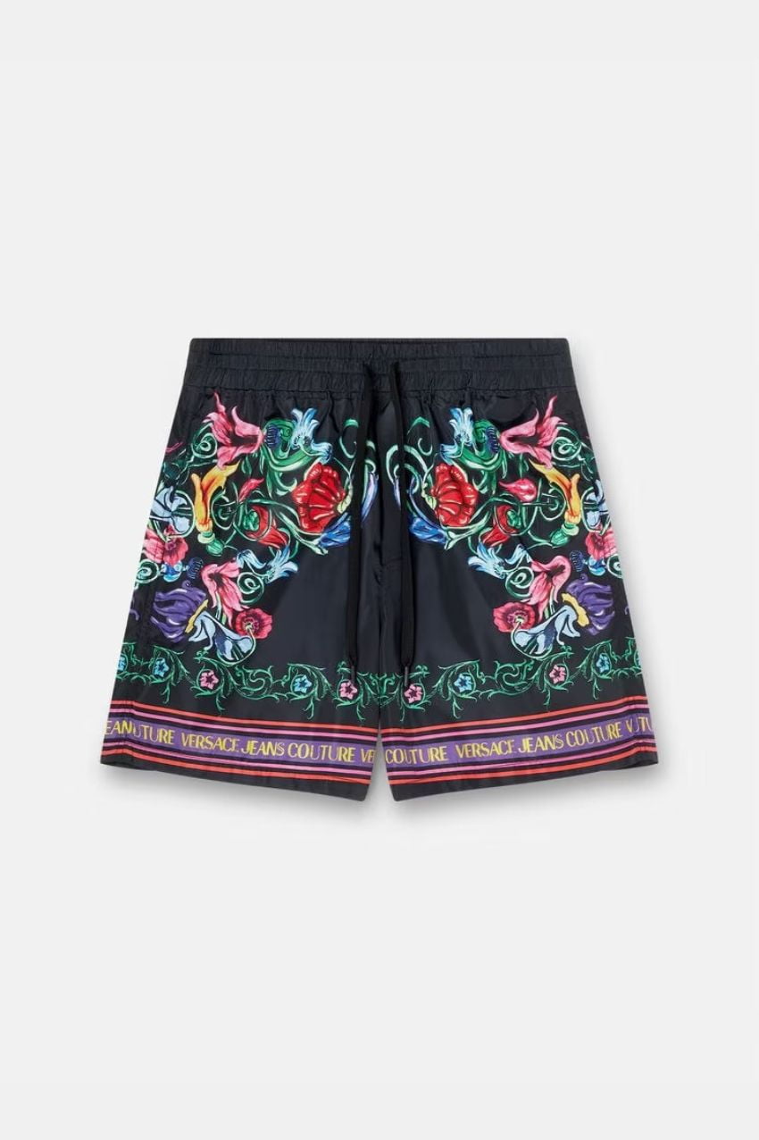 Versace Jeans Couture Garden Placed Shorts Black/Multicolor
