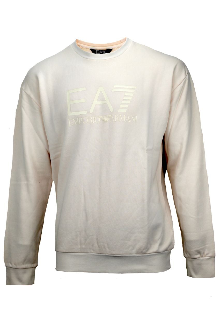 Armani EA7 3RUM05-PJLMZ Unisex Jersey Sweatshirt Pastel Parchment