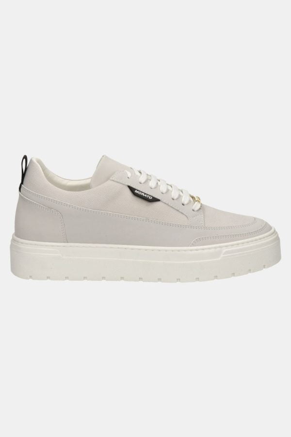 Antony Morato Flint Sneakers In Suede With Leather Details White