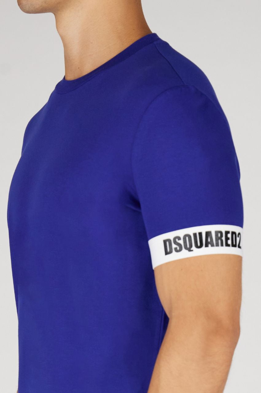 Dsquared2 Round Neck T-Shirt With Text Purple