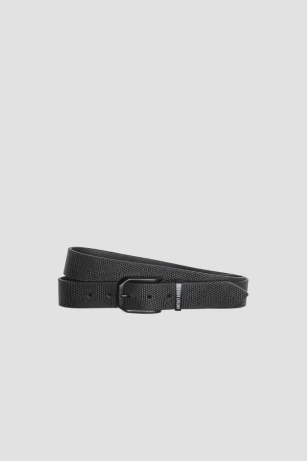 Antony Morato Real Leather Belt With Polished Buckle