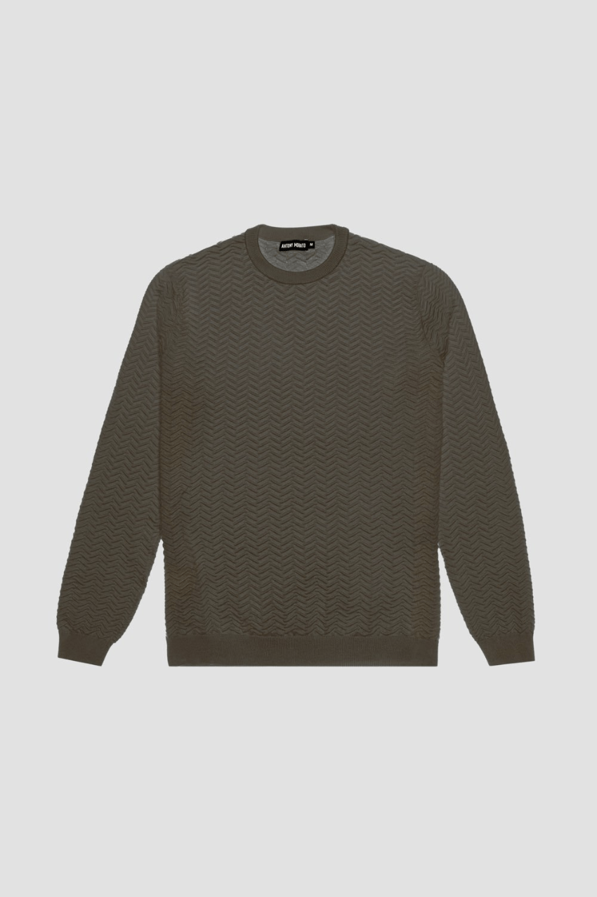 Antony Morato Sweater Slim Fit In Combed Cotton Yarn With Jacquard Geometric Motifs