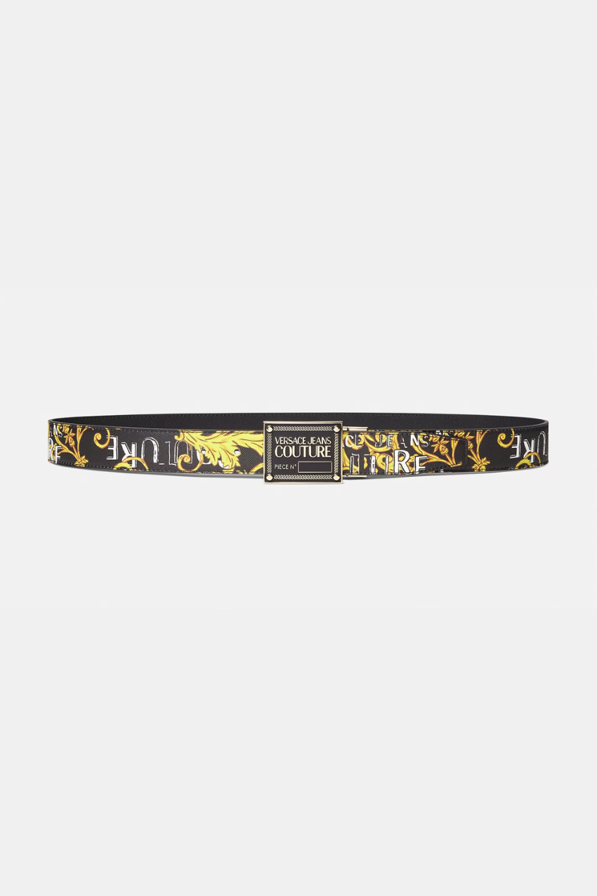 Versace Jeans Couture Reversible Logo Couture Belt Black/Gold