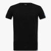 Dsquared2 Round Neck T-Shirt Black With Blue Logo Patch