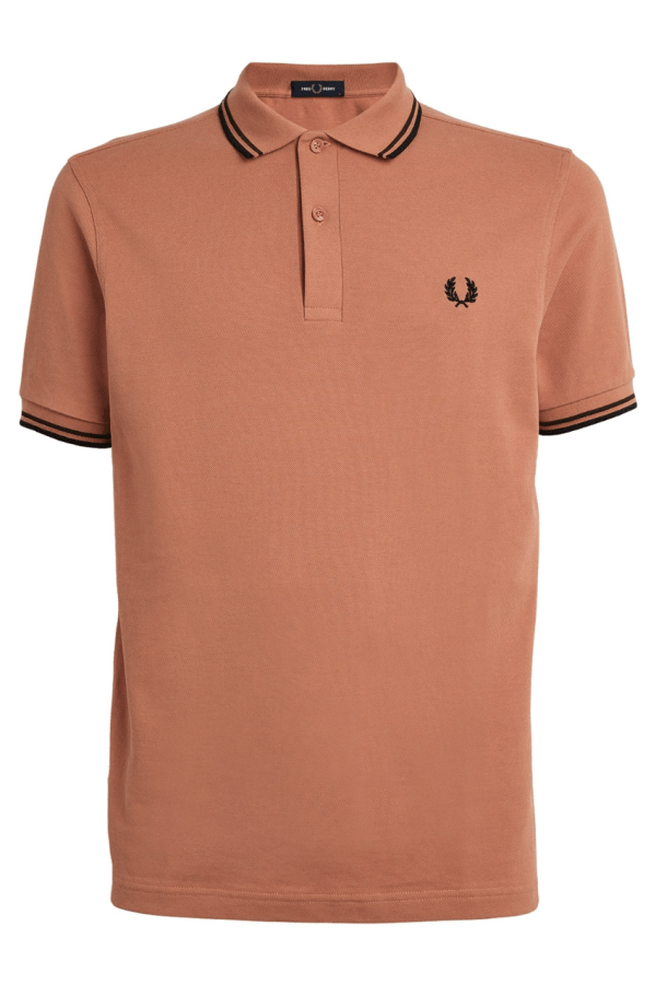 Fred Perry Twin Tipped Polo Shirt Light Rust