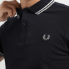 Fred Perry Twin Tipped Polo Shirt Navy/Snowwihte/Seagrass
