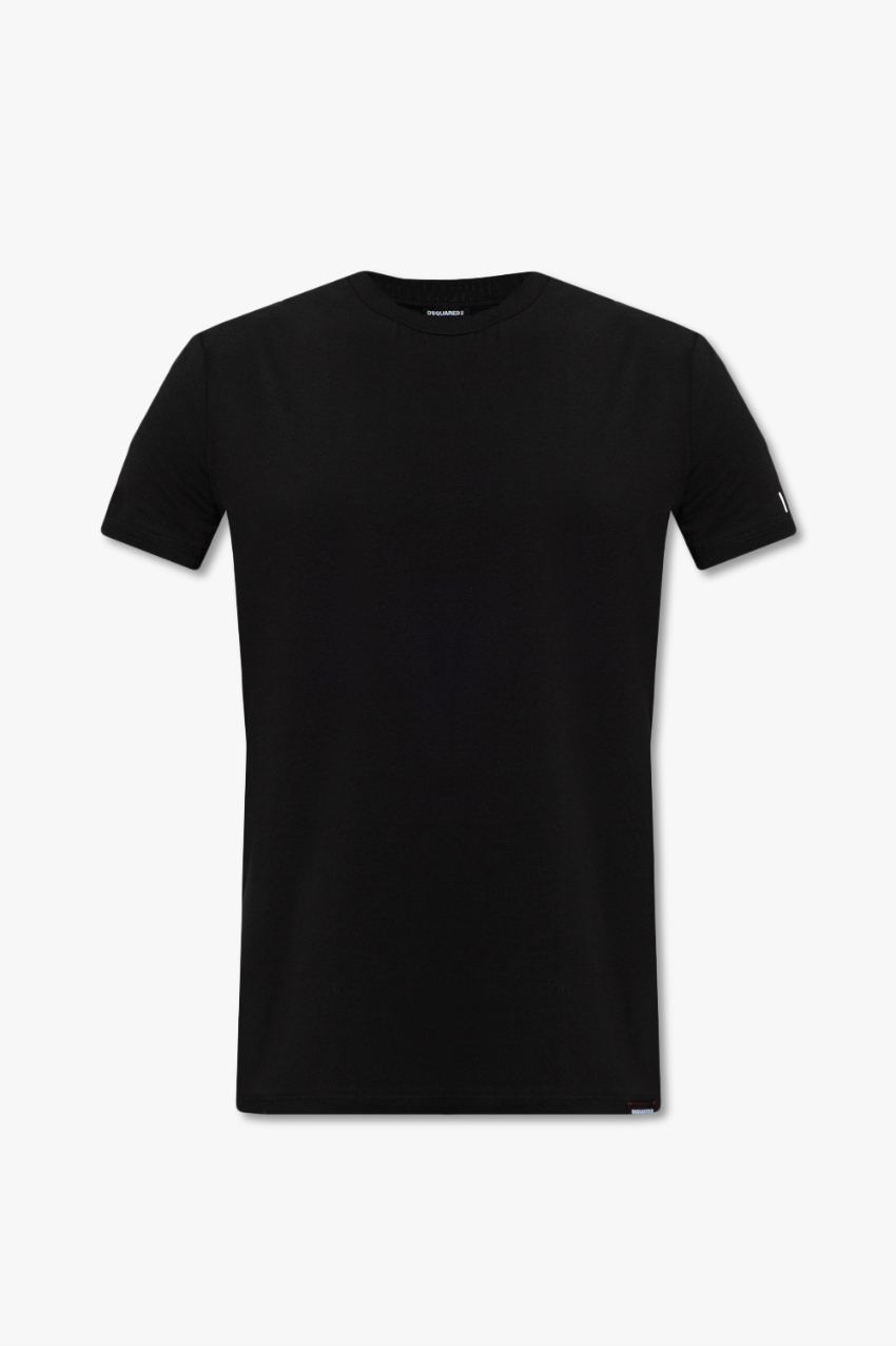 Dsquared2 Round Neck T-Shirt Black Logo ICON