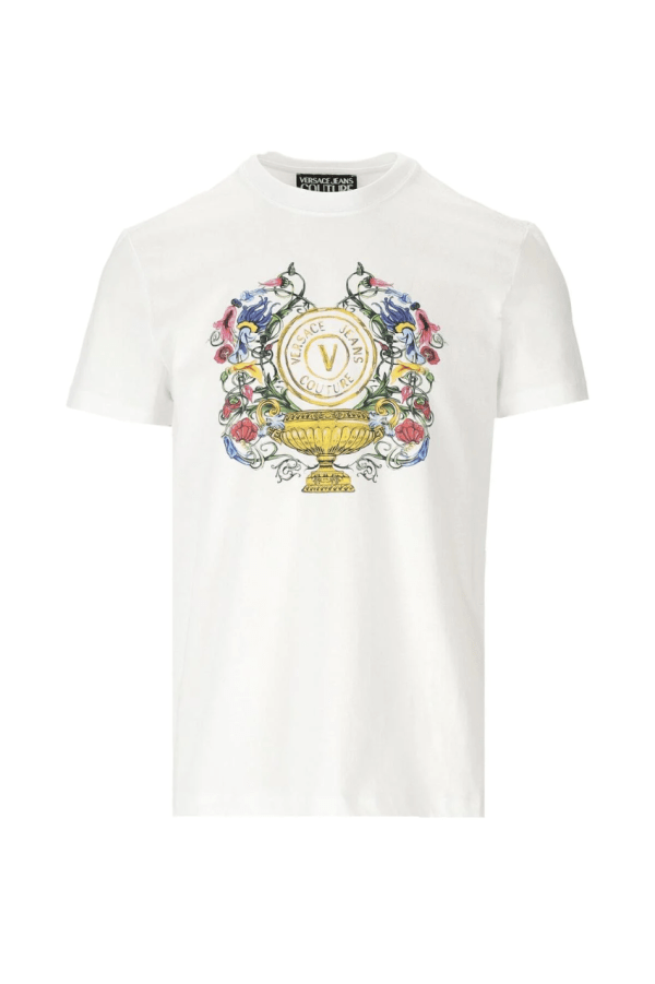 Versace Jeans Couture V-Emblem Garden T-Shirt White