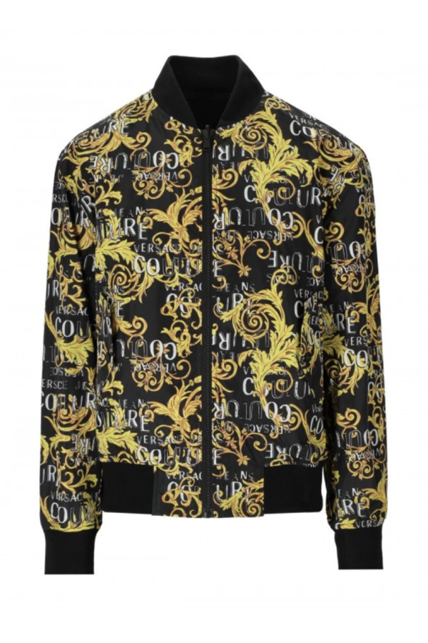 Versace Jeans Couture Logo Couture Reversible Bomber Jacket Black