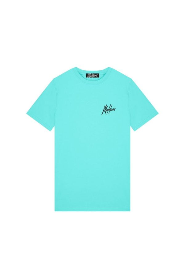 Malelions M3-SS23-29 Men 3D Graphic T-Shirt Turquoise/Black