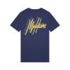 Malelions M3-SS23-29 Men 3D Graphic T-Shirt Navy/Gold