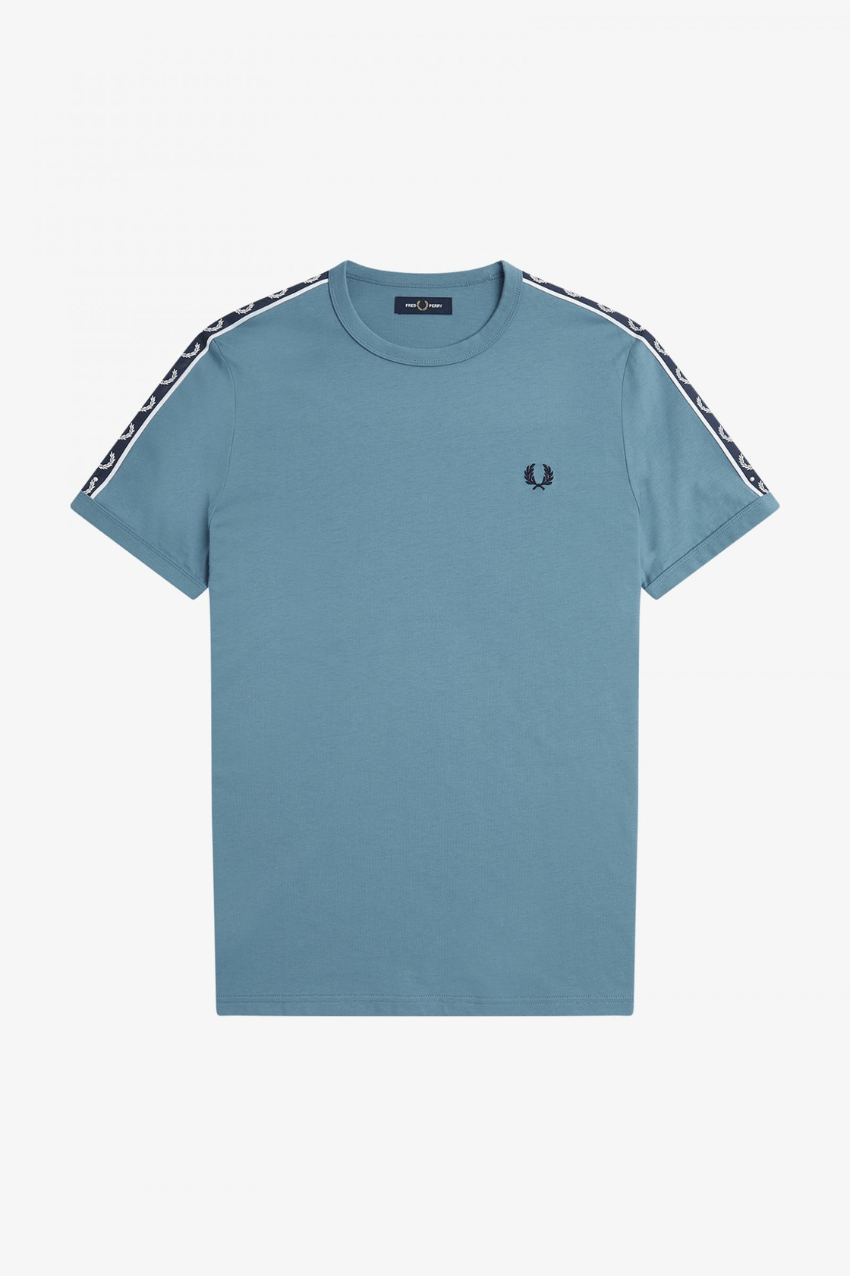 Fred Perry Contrast Tape Ringer T-Shirt Ash Blue/Navy