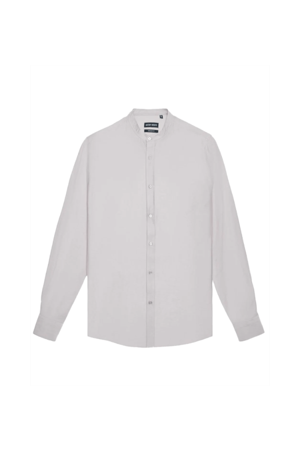 Antony Morato Regular-Fit Shirt With Korean Collar Stone