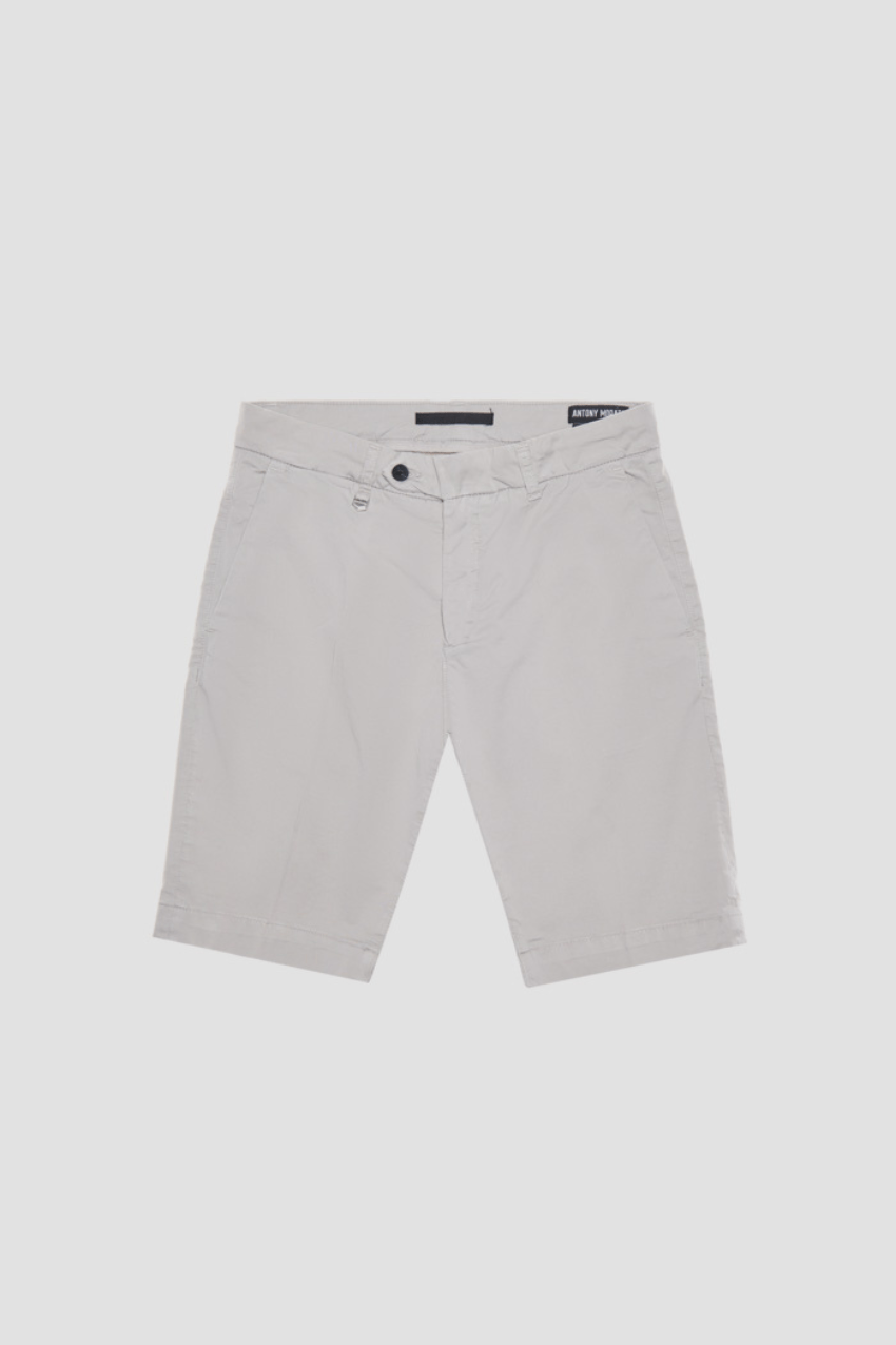Antony Morato “Bryan” Skinny-Fit Shorts In Soft Stretch Cotton Twill Stone