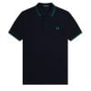 Fred Perry M3600 Shirt Twin Tipped Navy/ Green