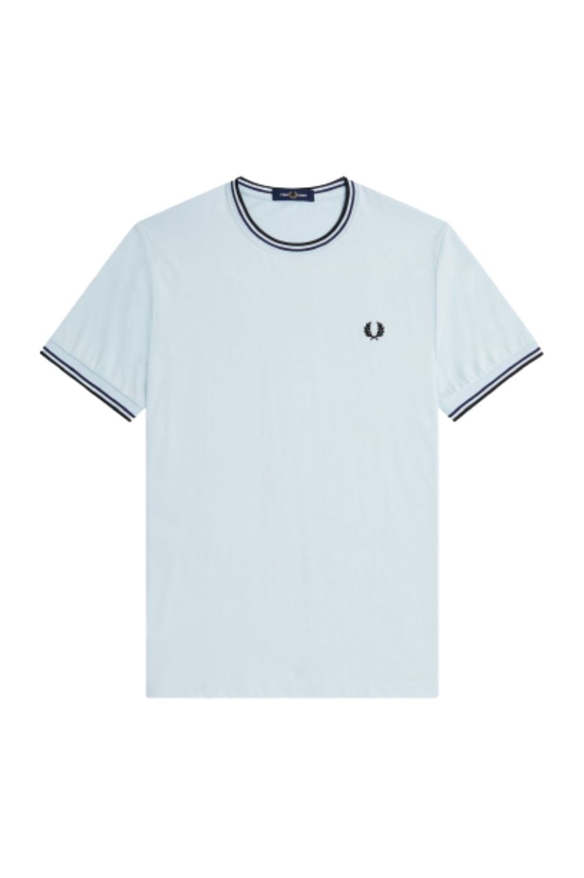 Fred Perry M1588 T-Shirt Twin Tipped Light Ice