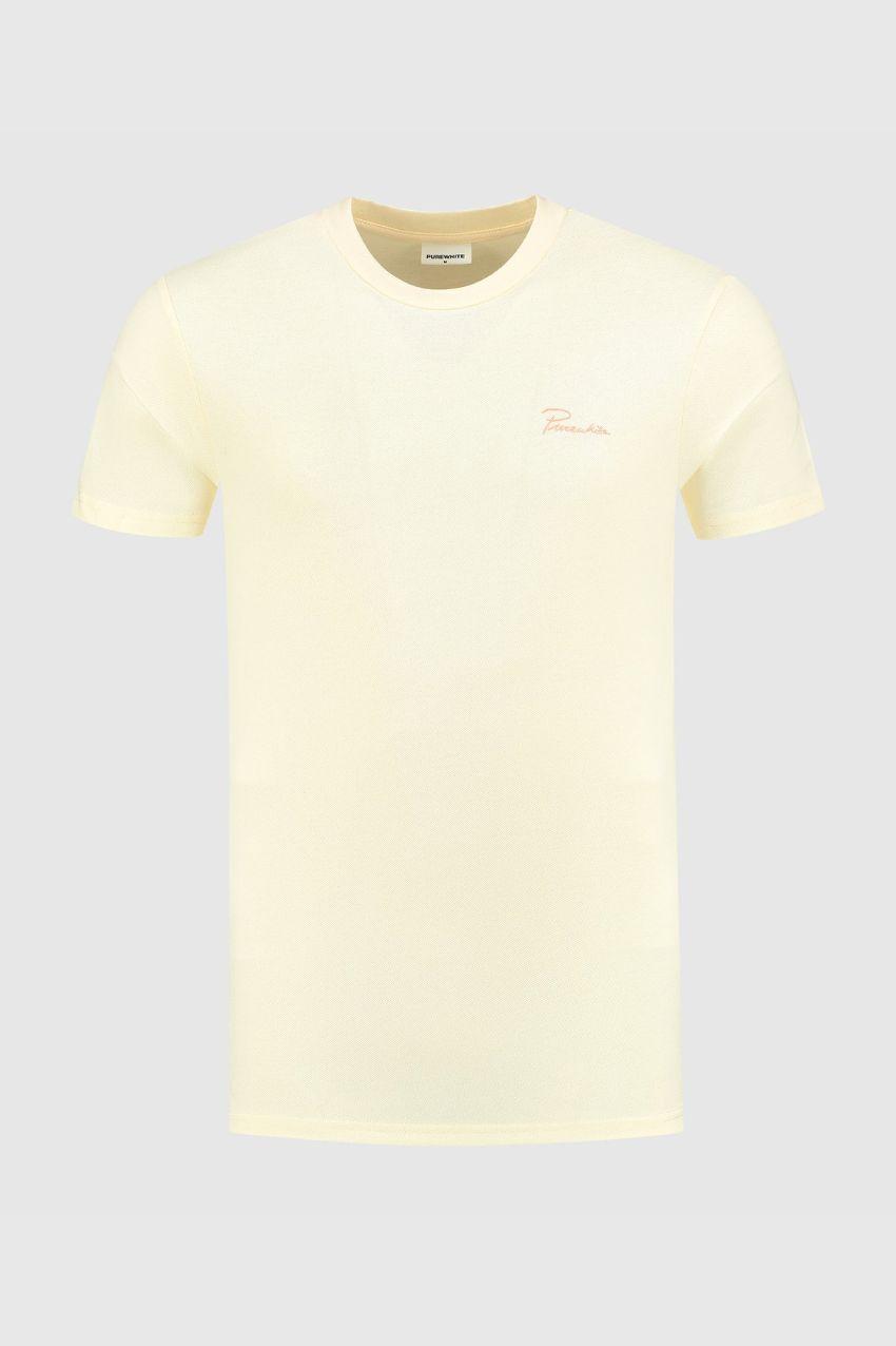 Purewhite T-Shirt Pique Script Ecru
