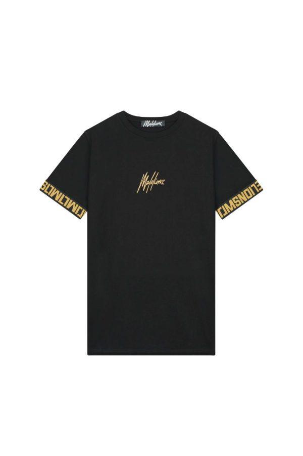 Malelions MM1-HS23-09 T-Shirt Black/Gold