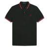 Fred Perry M3600 Polo Twin Tipped Green/Pink/Red