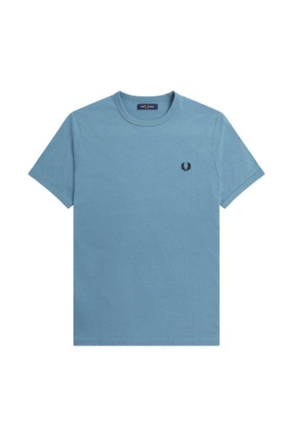 Fred Perry Ringer T-Shirt Ash Blue